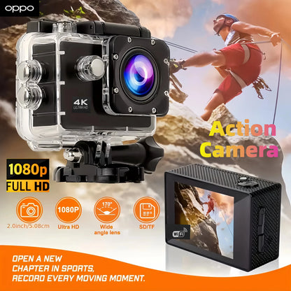 4K Outdoor Wifi Action Camera Helmet Video Recording 4K/30FPS Wifi 2.0 170DGPS 4X Zoom Underwater Waterproof Sports Camera