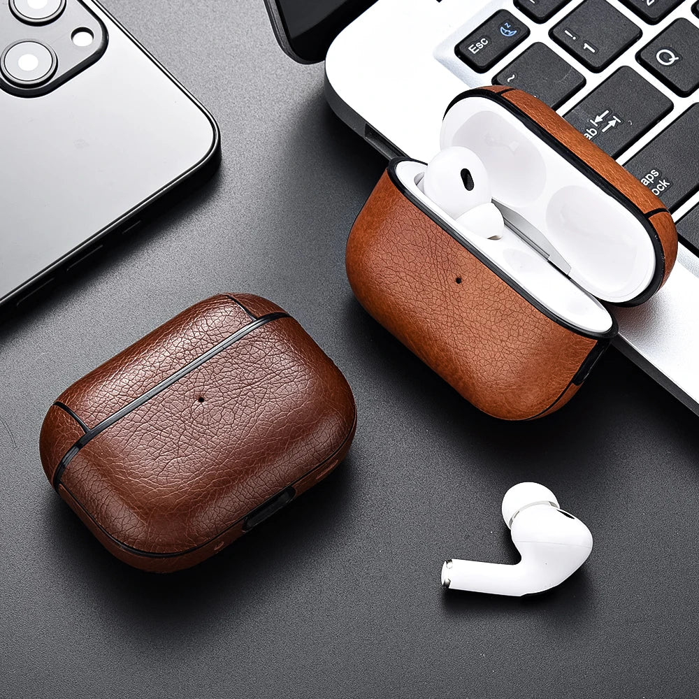 Leather PU Earphone Cover For AirPods Pro 3 2025 Case For AirPods Pro 2 2nd Pro2 Cases For AirPods 4 3 2 1 Funda Headphone Coque