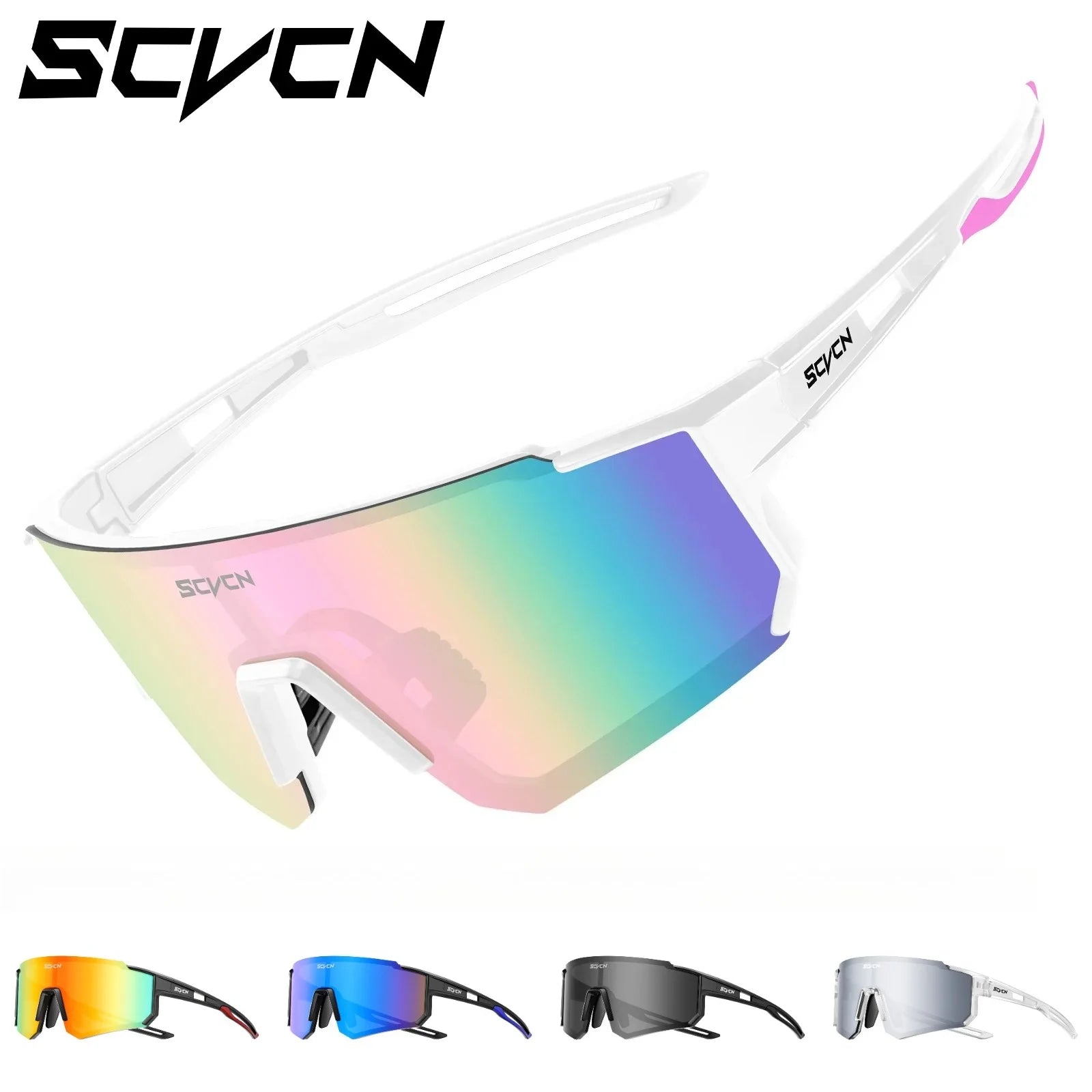 SCVCN Fashion Sunglasses for Men Sport Cycling Glasses Bike Bicycle Hiking Camping Golf UV400 Protection Glasses Women Baseball Beauty World Shop