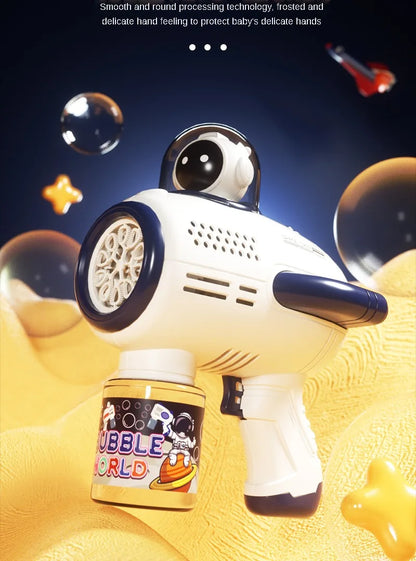 Children Bubble Gun Toy Astronaut Fully Automatic Bubble Machine Bubbles Gun Outdoor Game Fantasy Toy for Boys Girls Gifts Beauty Fashion