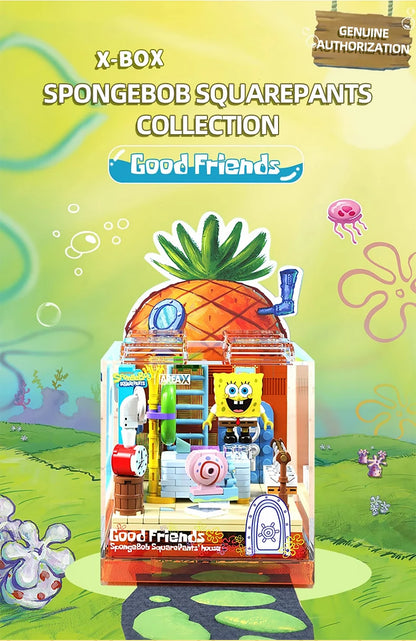 Spongebob Building Blocks Patrick Star Krusty Krab Squidward Tentacles Room Model Bricks Set Desktop Ornaments Kids Toys Gifts Beauty World Shop