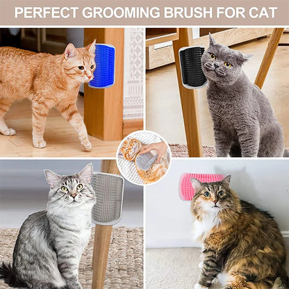 Cat Corner Brush Comb Massager for Cat Arch Plastic Scratcher Remove Hair Comb Grooming with Catnip Cat Self Cleaning Cat Supply Beauty World Shop