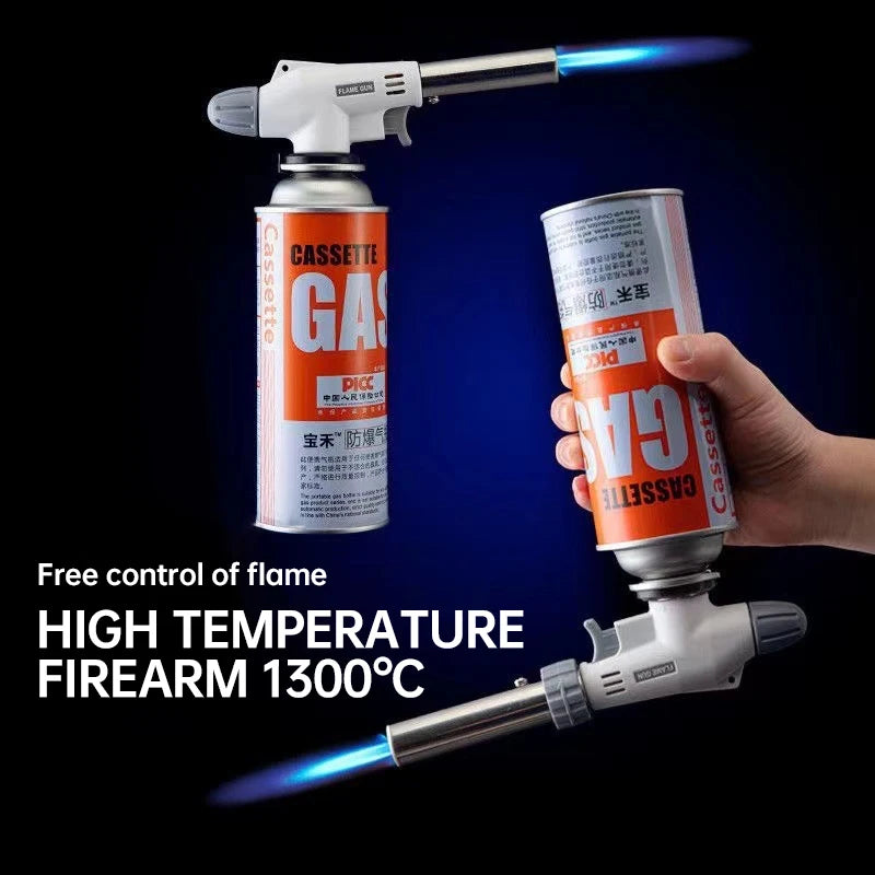Portable Flame Gun, Cooking Spontaneous Combustion Butane Gas Torch, Lighter, Welding Burner, Gas Torch Barbecue Camping Cooking Beauty World Shop
