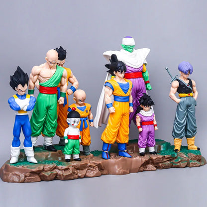 Anime Dragon Ball Kids Krillin Son Gohan Trunks Action Figures PVC Model Collection Desktop Decoration Toys Kids Birthday Gifts Beauty World Shop