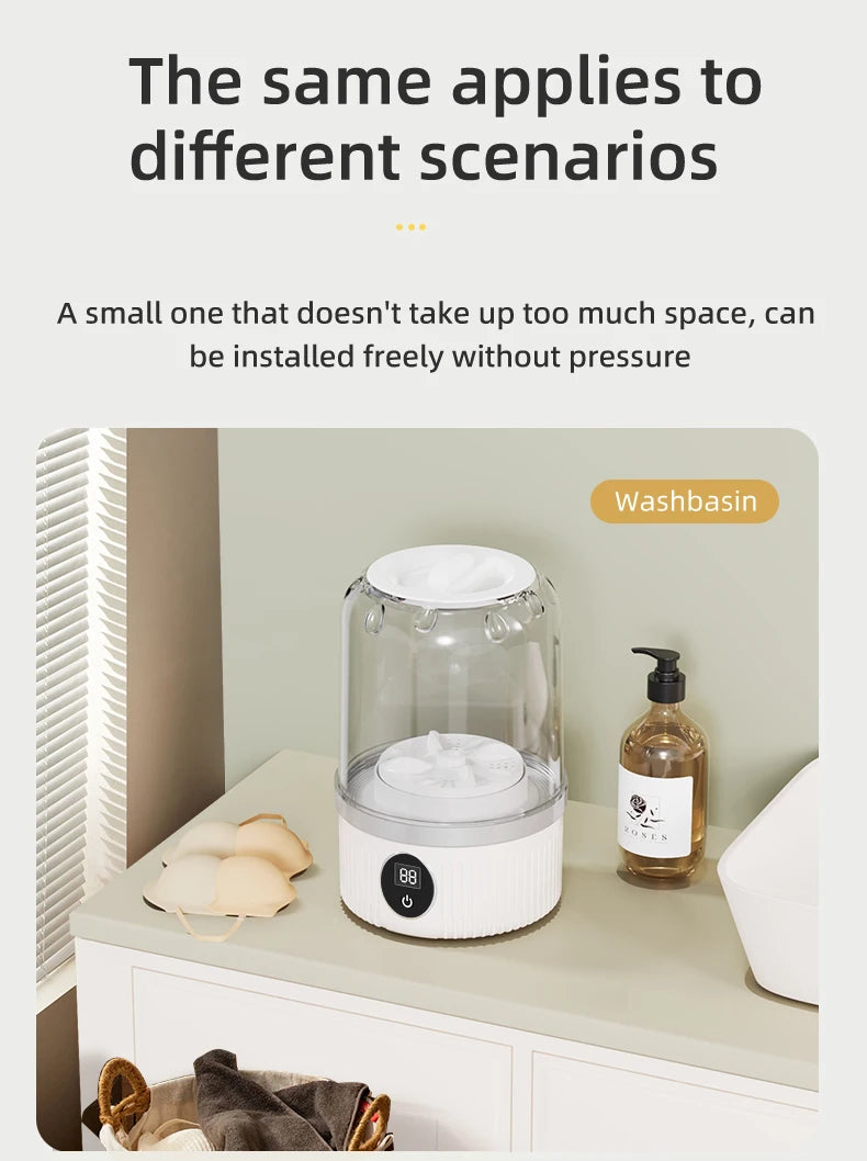 Mini Household Electric Washing Cup Underwear Socks Small Wireless Charging Washing Machine Pet clothes washing machine Beauty World Shop