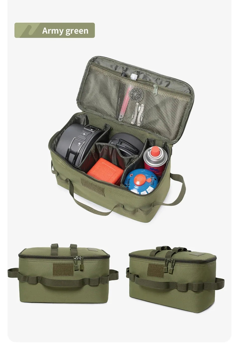 Outdoor Camping Storage Bag Basket Gas Stove Canister Pot Carry Bag Sack Picnic Bag Cookware Utensils Organizer Beauty World Shop
