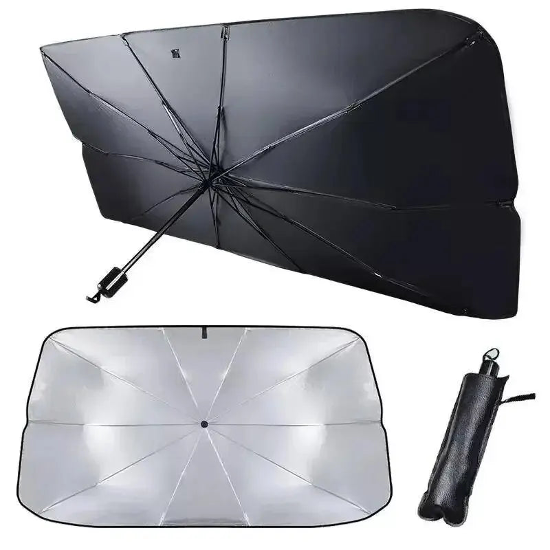 Car Sunshade Umbrella Windshield Folding Front Parasol Umbrella Type Sun Shade for Car Window Summer Sun Protection Accessories Beauty World Shop