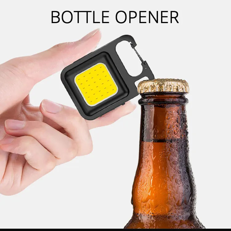 COB LED Mini Flashlight Super Bright EDC Keychain Light Outdoor Emergency Camping Pocket Lamp With Tail Magnet Corkscrew Beauty World Shop