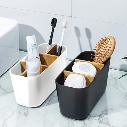 Bamboo Electric toothbrush Holder Razor Makeup Brush Storage Box Toothpaste Toothbrush Stand Bathroom accessories Beauty World Shop
