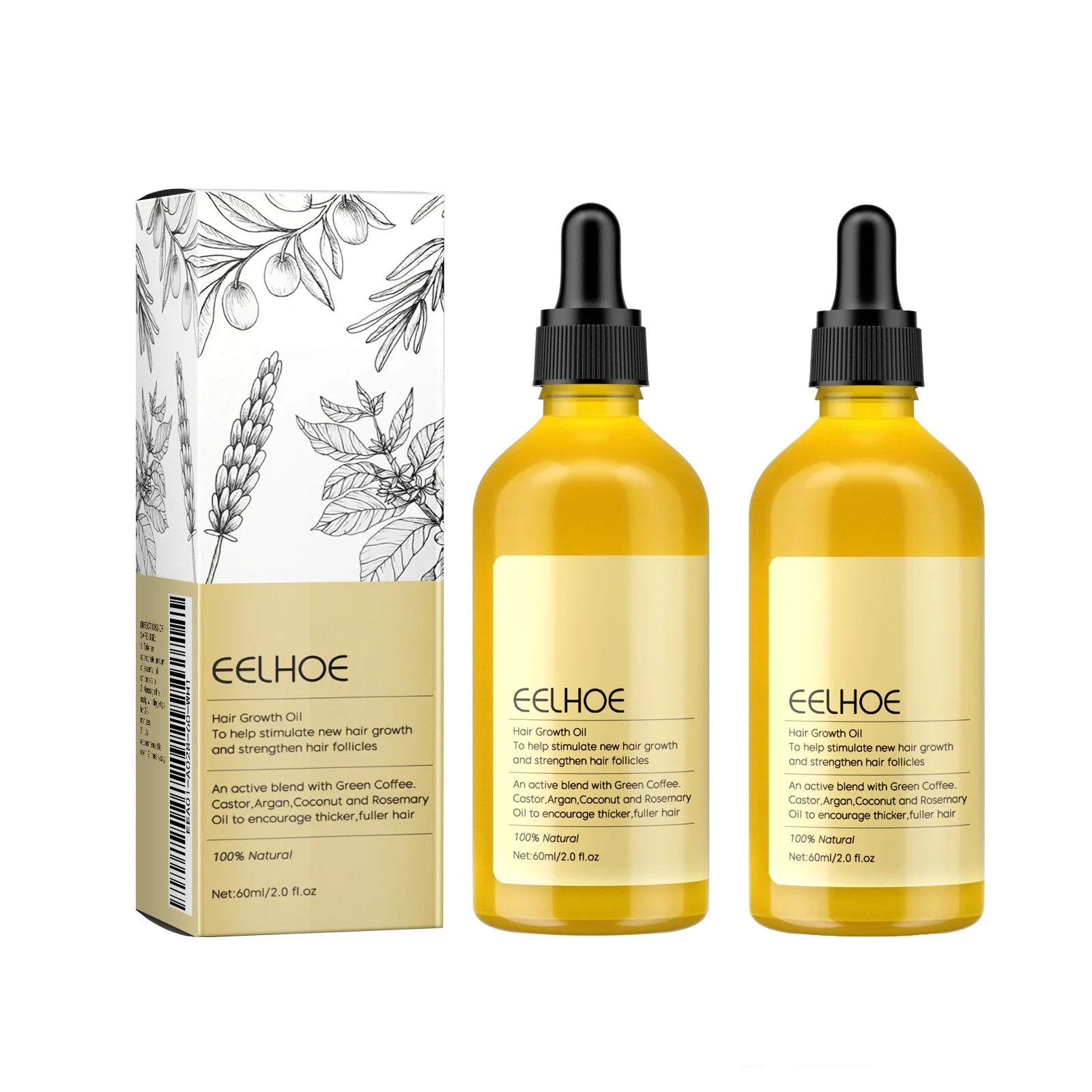 1/2/3pcs Natural Hair Growth Oil Rosemary Anti Hair Loss Regrowth Moisturizing Repair Anti Baldness Fast Hair Growth Serum Oil Beauty World Shop