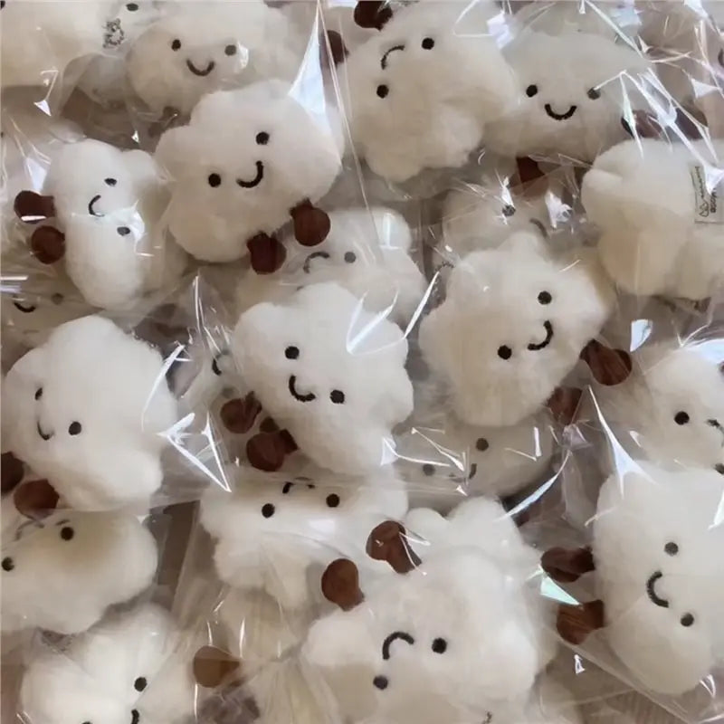 10Pcs/Set Lovely Plush White Cloud Keychain Pendant Toys Wholesale Price Beauty World Shop