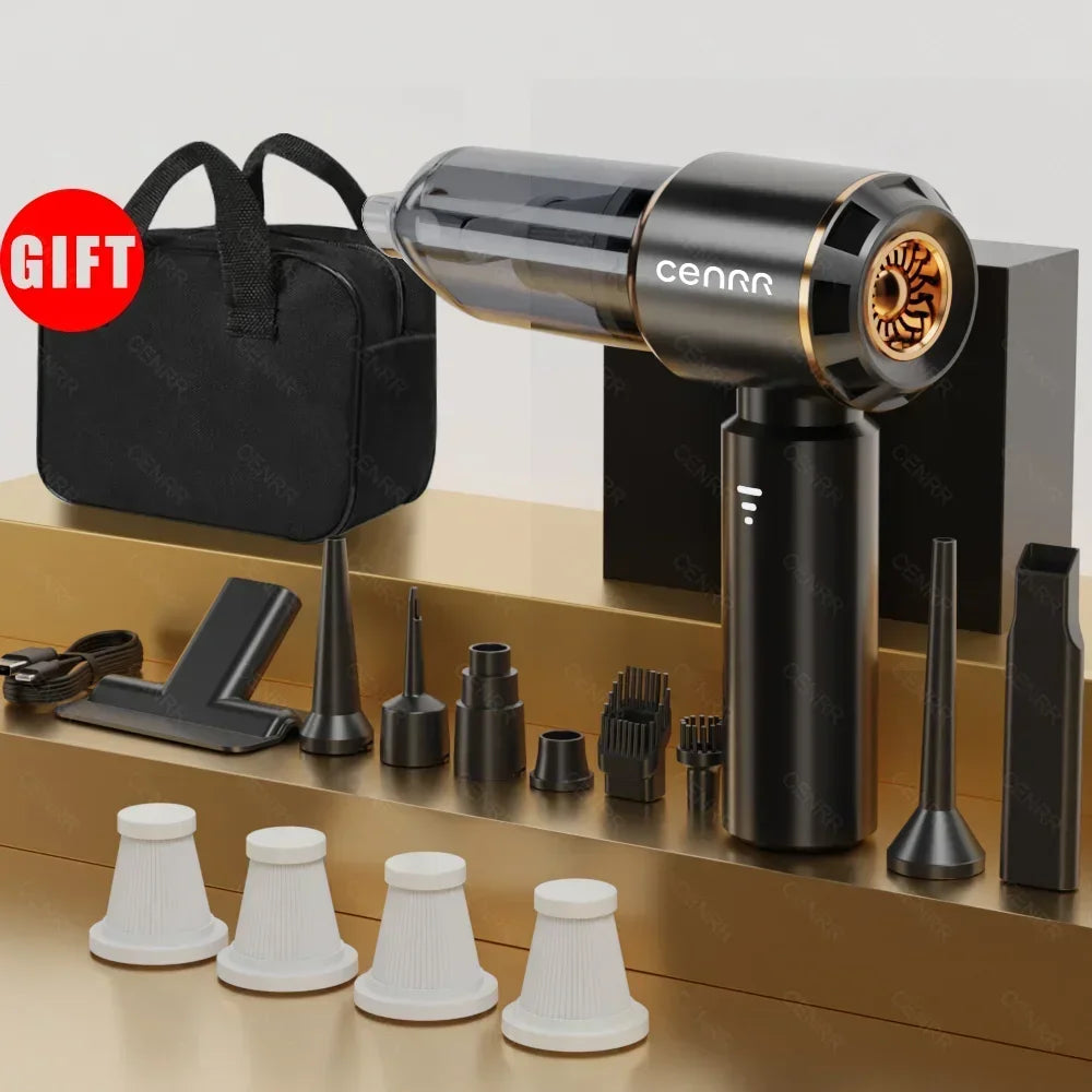 CENRR 998000PA Car Vacuum Cleaner Strong Suction Cordless Wireless Cleaner Handheld Portable Vacuum Cleaner Cleaning Machine Beauty World Shop