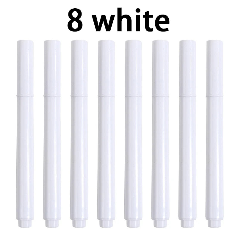 Liquid Chalk Erasable Pen 3-100Pcs White Marker for Glass Windows Blackboard Chalkboard Whiteboard Marker Drawing Chalk Pens Beauty World Shop