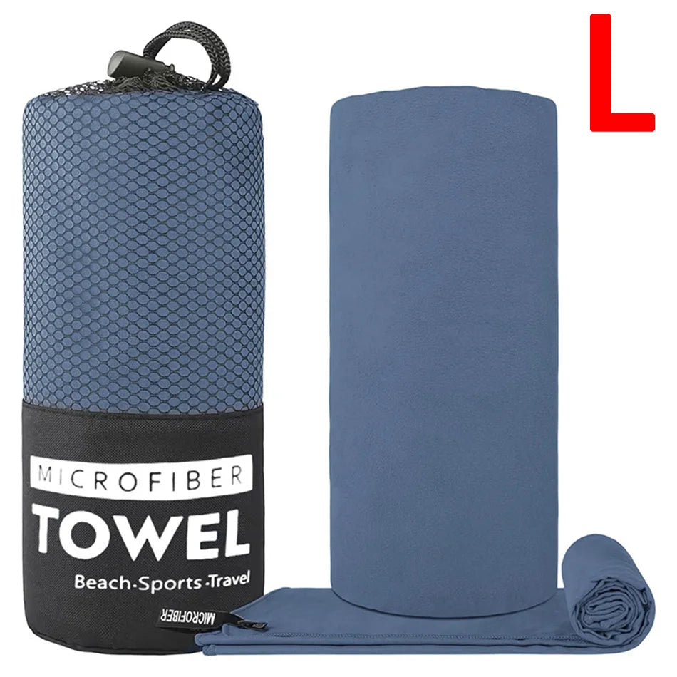 S/M/L Microfiber Towel Sports Quick-Drying Super Absorbent Camping Towel Super Soft Lightweight Gym Swimming Yoga Beach Towel Beauty World Shop