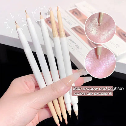 Double head lying Silkworm Pen matte Pearlescent Fine Flash Brightening Shadow Pen Outline pen under eyelid to pen Beauty Trend Shop