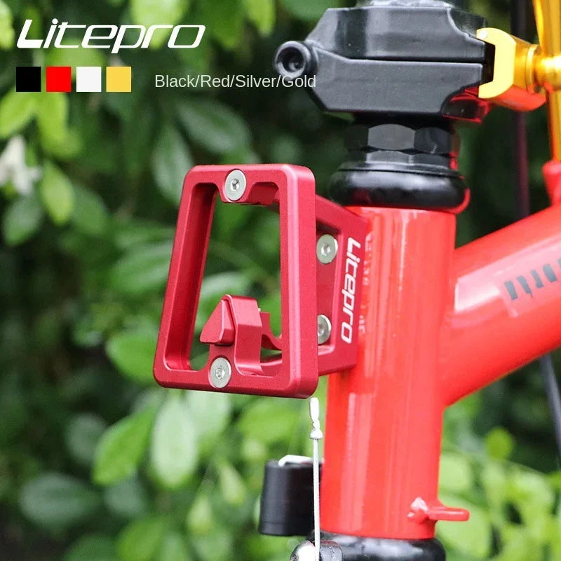 LP Folding Bike Front Bag Carrier Block Bracket 2 Holes Mounting Suitable For Brompton Folding Bike Front Carrier Mount Adapter Beauty World Shop