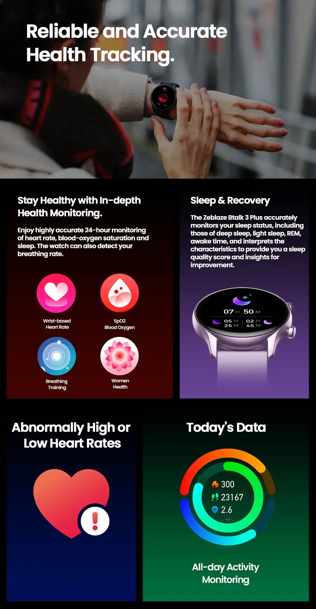 New Zeblaze Btalk 3 Plus Voice Calling Smart Watch 1.39'' Large HD Color Display Fitness Tracking Smartwatch for Men and Ladies Beauty World Shop