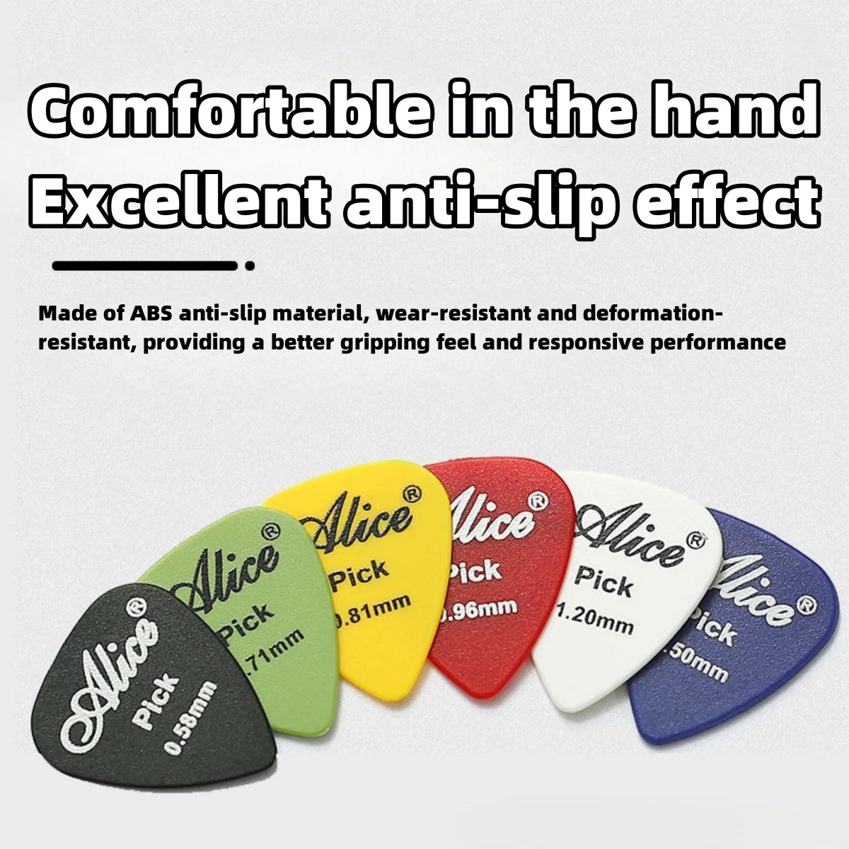 Alice Guitar Pick Mixed ABS Premium Matte Anti-Skid Guitar Pick 24/50/100 Pieces w/ Pick Box /for Acoustic Electric/Ukulele Beauty World Shop