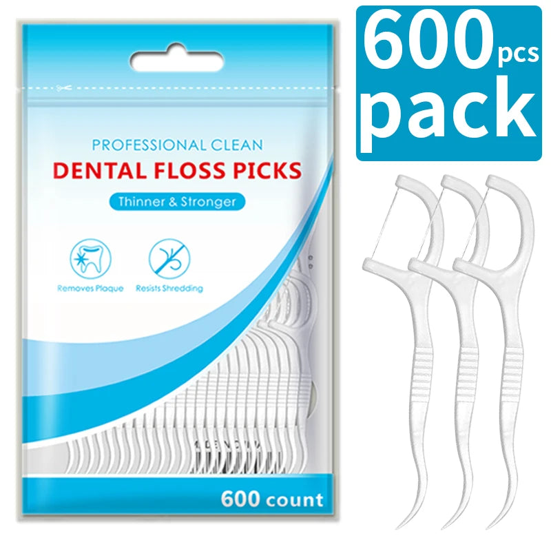600/300/150/50pcs Ultra-Fine Toothpicks, Home Set, Portable and Disposable Care Floss- Deep Cleaning for Oral Care Beauty World Shop