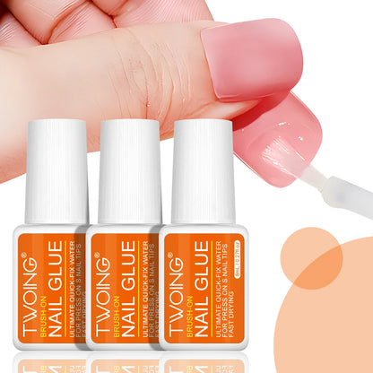 Twoing Waterproof Liquid Nail Adhesive,Long-Lasting & Fast-Drying, Formaldehyde-Free, Compatible with Acrylic Nails Fake Nails Beauty World Shop