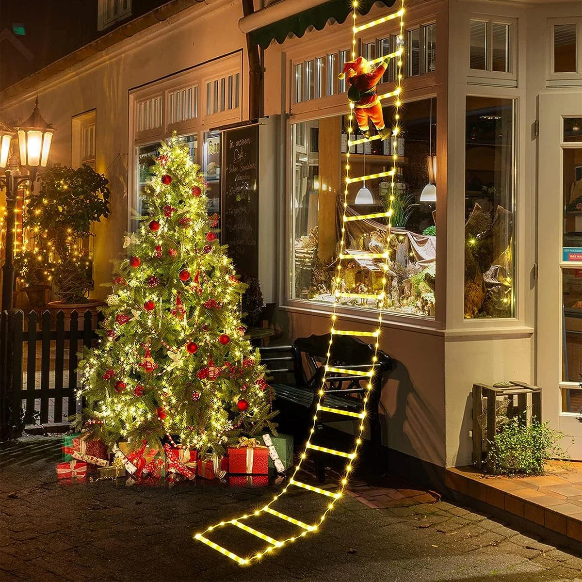 3M Santa Claus Climbing Ladder Outdoor Christmas Decoration Home Garden Cristmas Tree Ornement New Year Gift Xmas Tree Decor Beauty World Shop