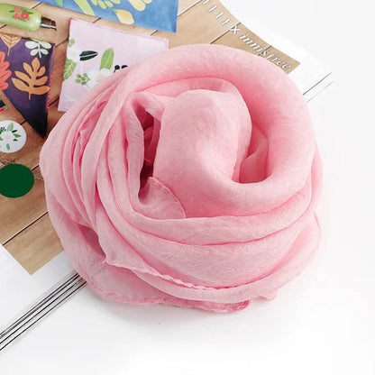 New 70X70cm Simulation Silk Scarves Women's Versatile Small Square Solid Chiffon Scarf Gauze Scarf Party Gift Beauty World Shop