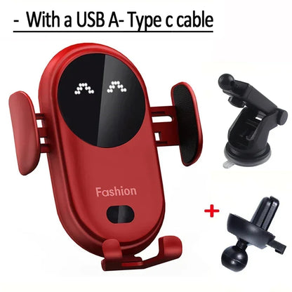 Infrared Induction Car Wireless Charger Stand Car Air Vent Clamp for iPhone 16~12 Pro Max Samsung Galaxy S25/S24 Fast Charging Beauty World Shop