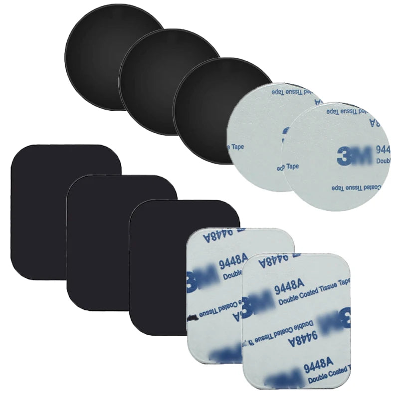 5pcs/Set Metal Disk Plate for Magnetic Phone Holder Black Iron Sheet Disk Sticker Car Phone Magnet Stand Accessories for car Beauty World Shop