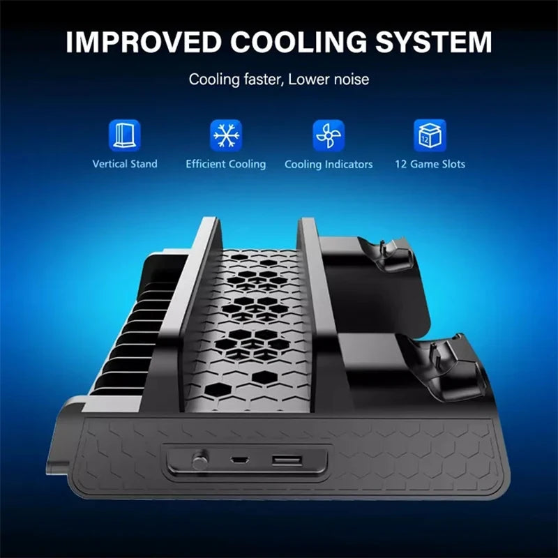 Stand Fan For Support Sony Play Station PS4 Pro Slim Console Playstation PS 4 Game Controller Cooler Accessories Cooling Control Beauty World Shop