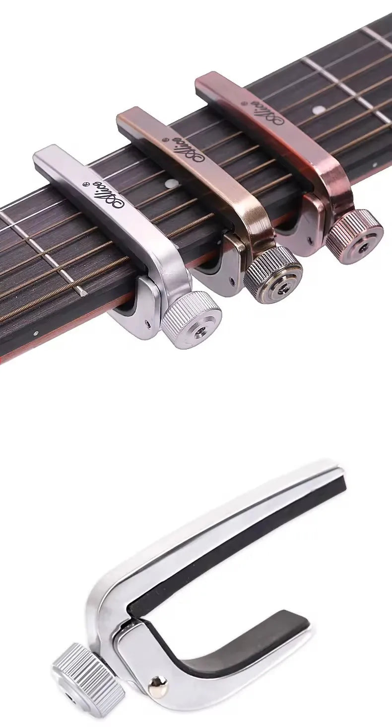 Alice Guitar Capo Adjustable Roller Metal Perfect Quick Change Tune for Electric Acoustic Guitar, Bass, Violin, and Ukulele Beauty World Shop