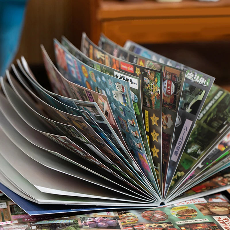 Mr. Paper 30/60/90pcs Retrospective Voice Cut Film Sticker Book Creative Handbook DIY Scrapbook Notebook Mugs Dairy Laptop Card Beauty World Shop