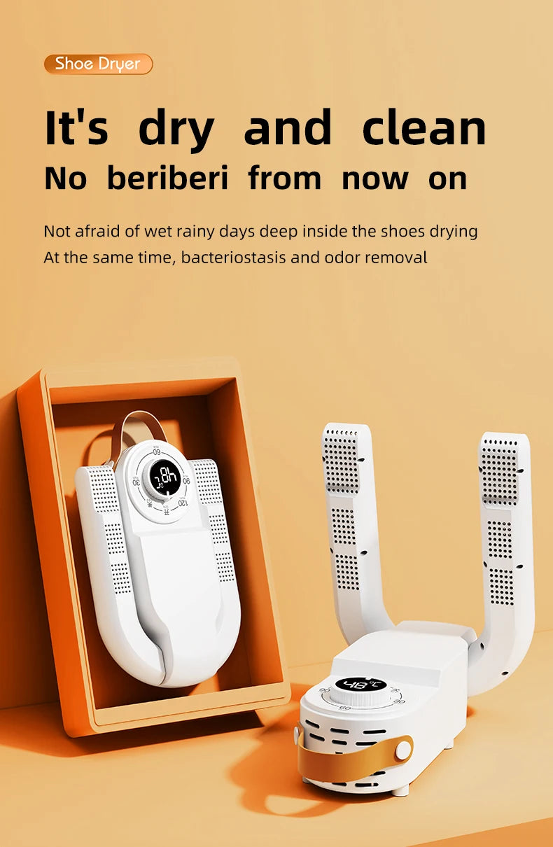 HOMEFISH Intelligent Shoe Dryer Quick Drying Deodorizing Sterilizing Adjustable Timer Household Shoe Warmer And Heater Beauty World Shop