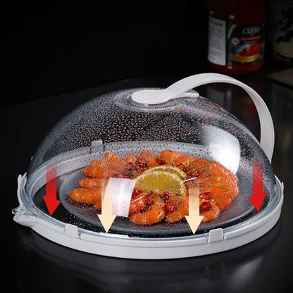 Splash Microwave Cover High Temperature Resistant Microwave Guard Lid Transparent Food Heating Cover with Steam Vent and Handle Beauty World Shop