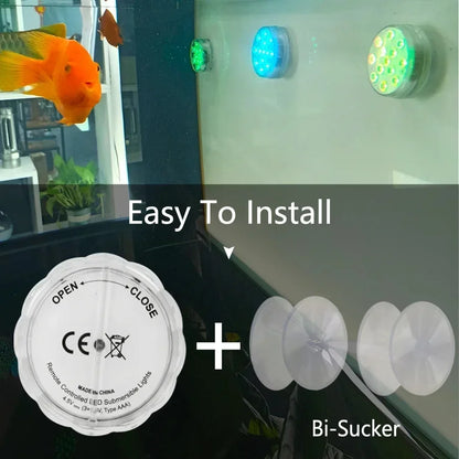 10 LED RGB Underwater Lights with Magnetic Suction Cups 16 Color Lights Fish Tank Pool Underwater Lighting Plant Grow Lights Beauty World Shop