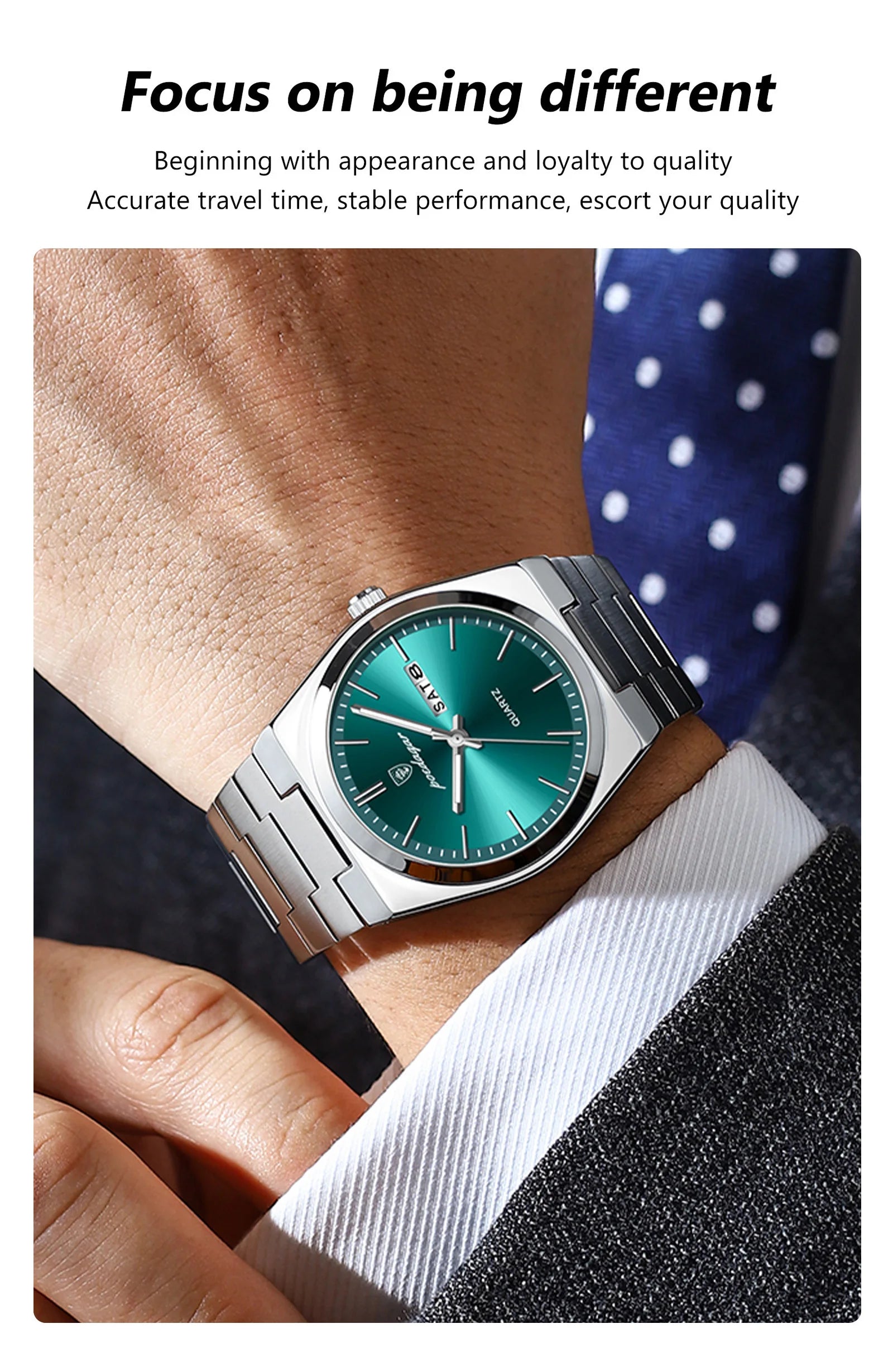 POEDAGAR Exquisite Business Men Watch Stainless Steel Waterproof Luminous Man Wristwatch Date Week Classic Men's Quartz Watches Beauty World Shop