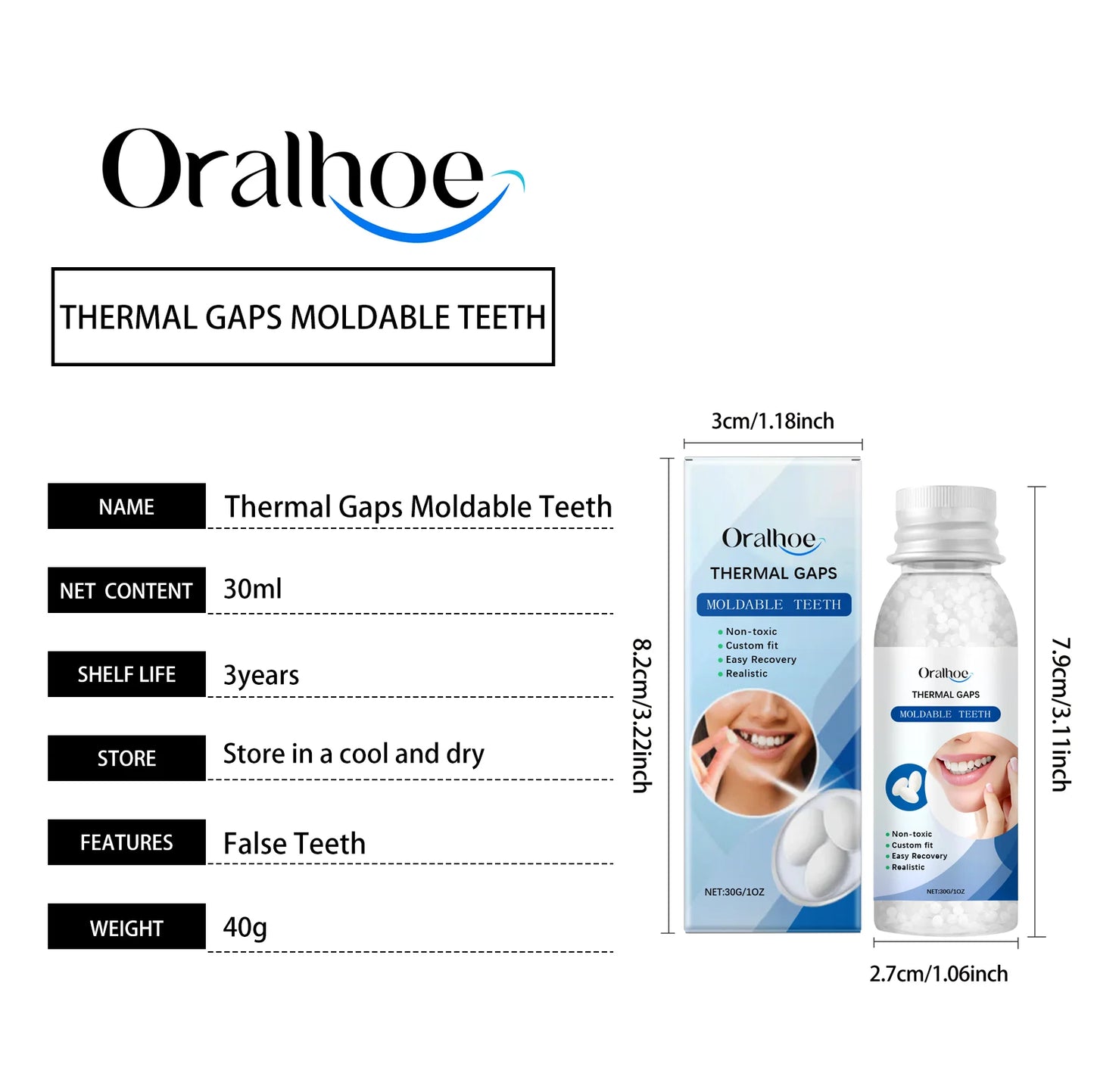 Resin Tooth Repair Glue Shapeable Teeth Gaps Filling Solid Glue Temporary Tooth Repair Safe DIY Emergency Dental Care Supplies