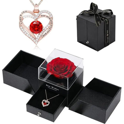  Necklace - Luxurious Rose Gift Box, Perfect for Valentine's Day, Mother's Day, Anniversary, Birthday, and Any Special Occasion  Beauty World Shop