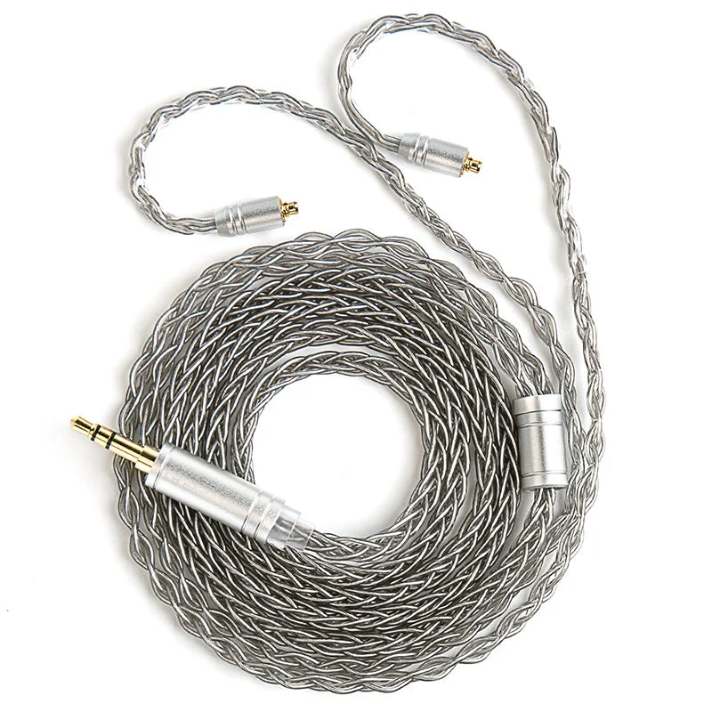 KBEAR ST12plus Earphone Cable 2m 8 Core 4N OFC Silver-plated Upgraded Cable 3.5/4.4mm MMCX/0.78mm 2Pin for CCZ KB03 KS1 Beauty World Shop