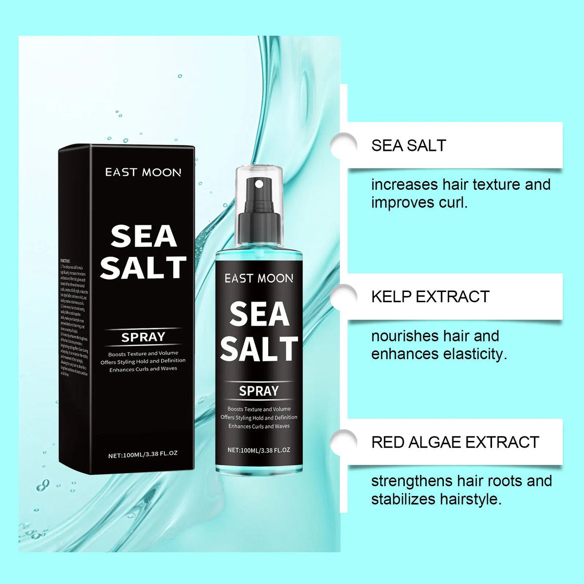 Sea Salt Hair Styling Spray Improving Thickening Strong Holding Non Greasy Fluffy Volumizing Reducing Sticky Hair Nourishing Oil Beauty World Shop