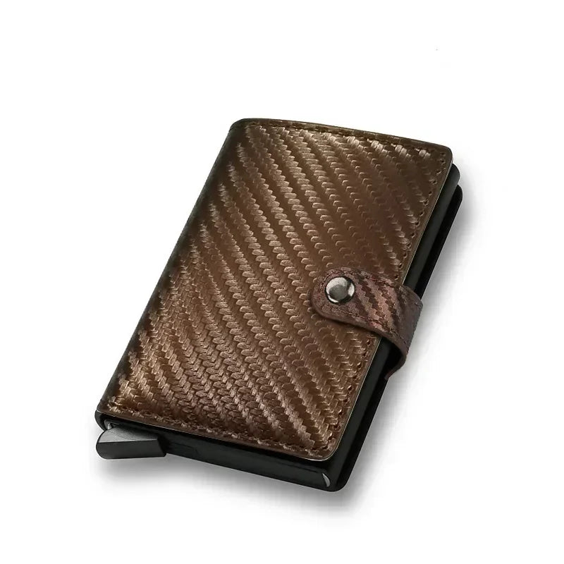 Rfid Credit Card Holder Men Wallets Luxury Small Smart Wallet Metal Business Mini Cardholder Case Women Minimalist Walet for Men Beauty World Shop
