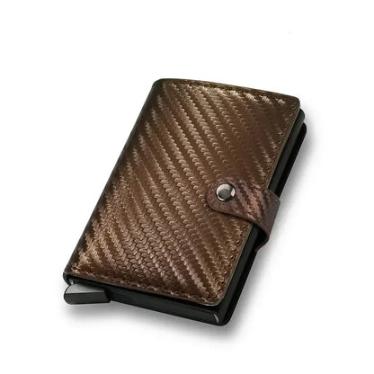 Rfid Credit Card Holder Men Wallets Luxury Small Smart Wallet Metal Business Mini Cardholder Case Women Minimalist Walet for Men Beauty World Shop