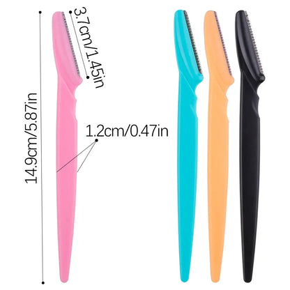 Portable Eyebrow Trimmer Blade Women's Face Shaver Safety Knife Makeup Scraper Hair Removal Tool for Eyebrow Epilation Beauty Trend Shop