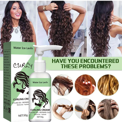 Curly hair Styling cream, moisturizing and smoothing formula, enhances the elasticity and shine of curly hair, easy to set Beauty World Shop