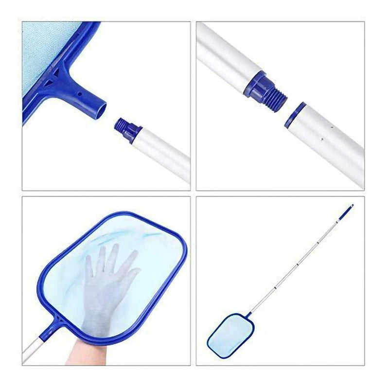 Pool Skimmer Net with 5 Aluminum Pole Sections 64'', Cleaning Leaf of Swimming Pools, Spas, Hot Tubs and Fountains Beauty World Shop