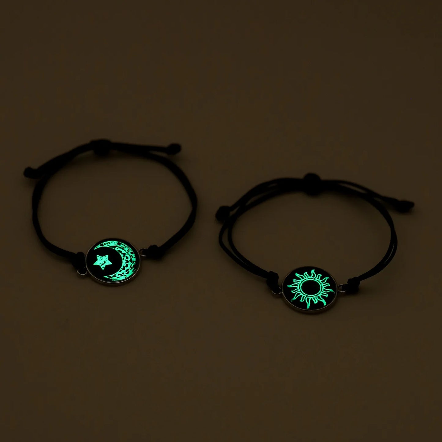 Romantic Luminous Sun Moon Couple Bracelets for Women Men Handmade Braided Rope Matching Bracelet Valentine's Day Jewelry Gifts Beauty World Shop