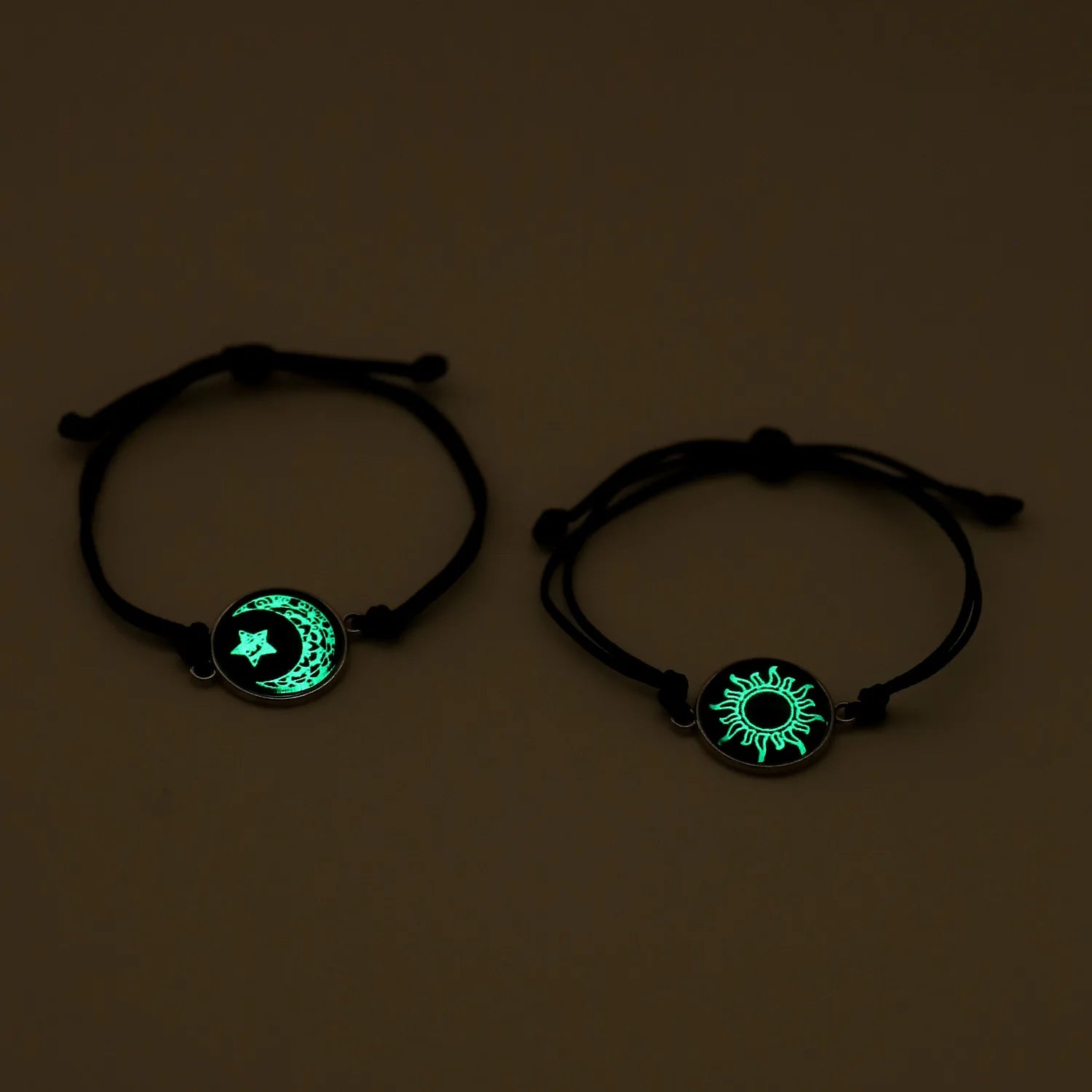 Romantic Luminous Sun Moon Couple Bracelets for Women Men Handmade Braided Rope Matching Bracelet Valentine's Day Jewelry Gifts Beauty World Shop