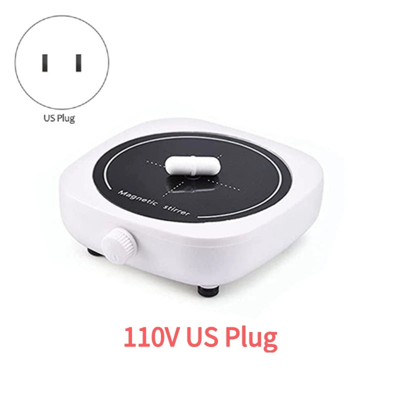 Magnetic Stirrer Mini Lab Stir Mixer Portable Stirrer Plate with Stir Bar 2L 4000RPM for Laboratory (EU/US/UK Plug ) Beauty World Shop