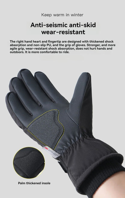 GTUBIKE Waterproof Men’s Women’s Winter Cycling Gloves Thermal Touchscreen Ski Gloves for Running Outdoor Sports Gloves Beauty World Shop