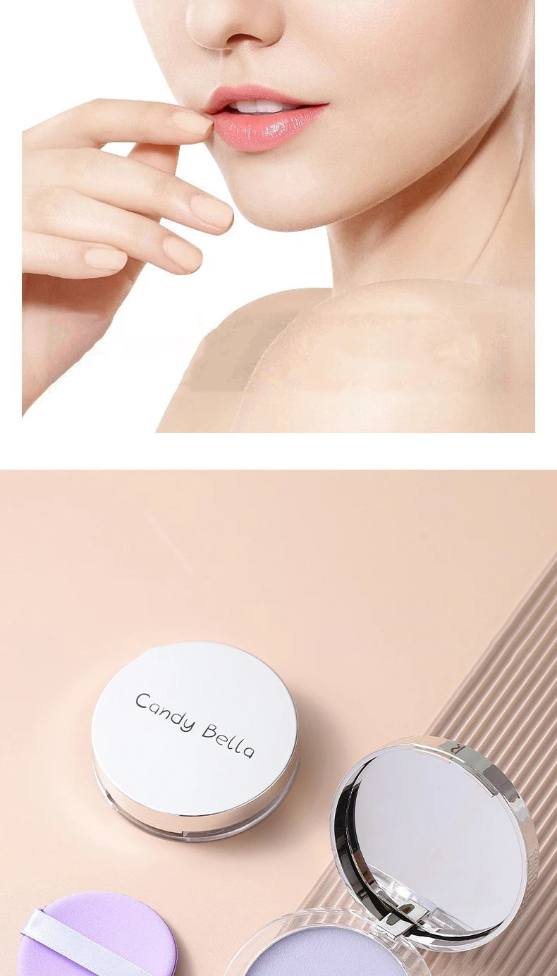 1PC Candy Bella Violet Cream To Powder Skin-friendly Skin Natural Face Long Lasting Oil-controlling Contouring Powder Cosmetics Beauty World Shop