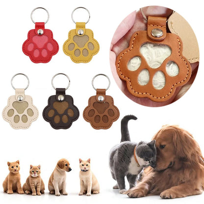 Pet Hair Memorial Keychain PU Leather Keepsake Locket for Cat Dog Fur Pet Hair Storage Pendant Handbag Hanging Accessories Beauty World Shop
